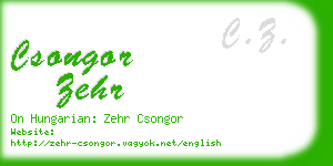 csongor zehr business card